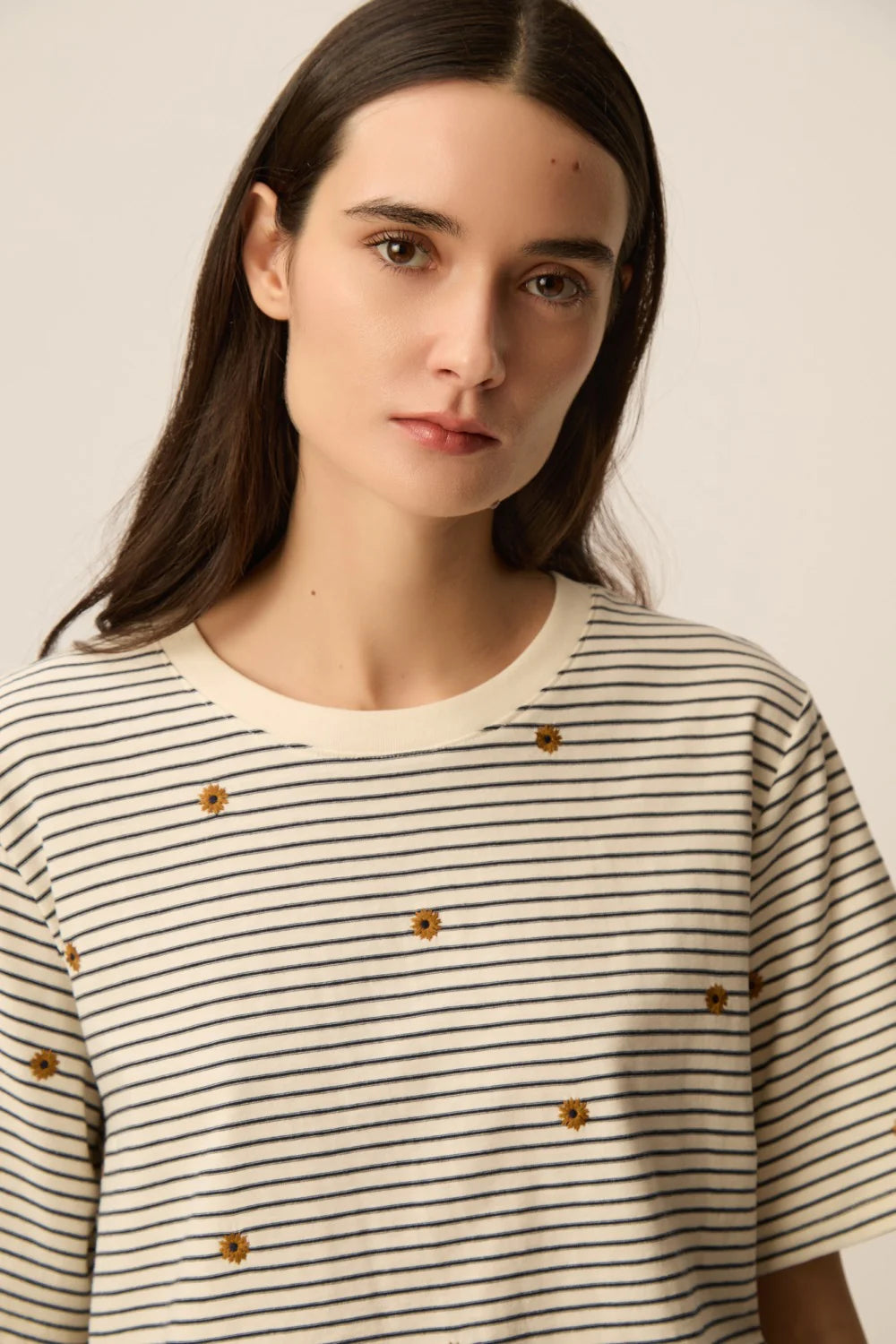 T-shirt Des Petits Hauts Josef marine/mousse