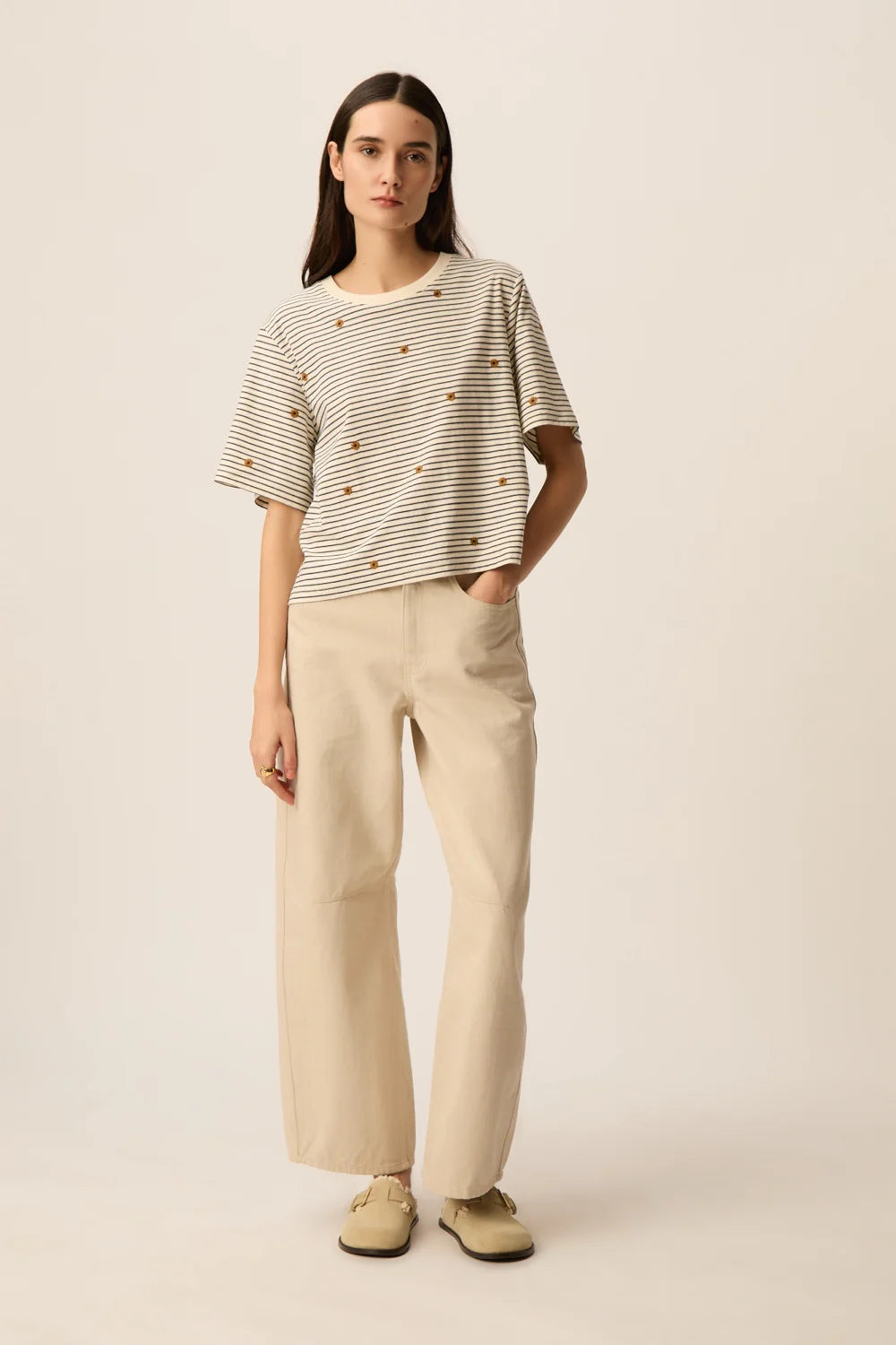 T-shirt Des Petits Hauts Josef marine/mousse