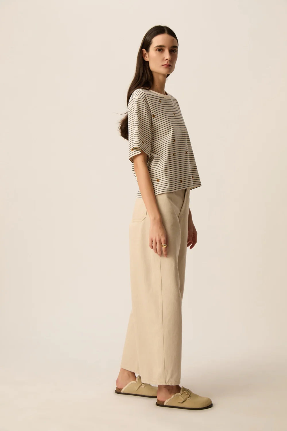 T-shirt Des Petits Hauts Josef marine/mousse