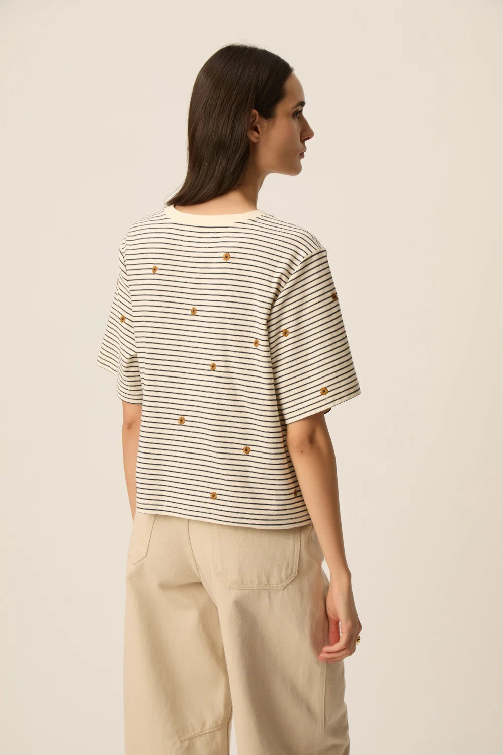 T-shirt Des Petits Hauts Josef marine/mousse