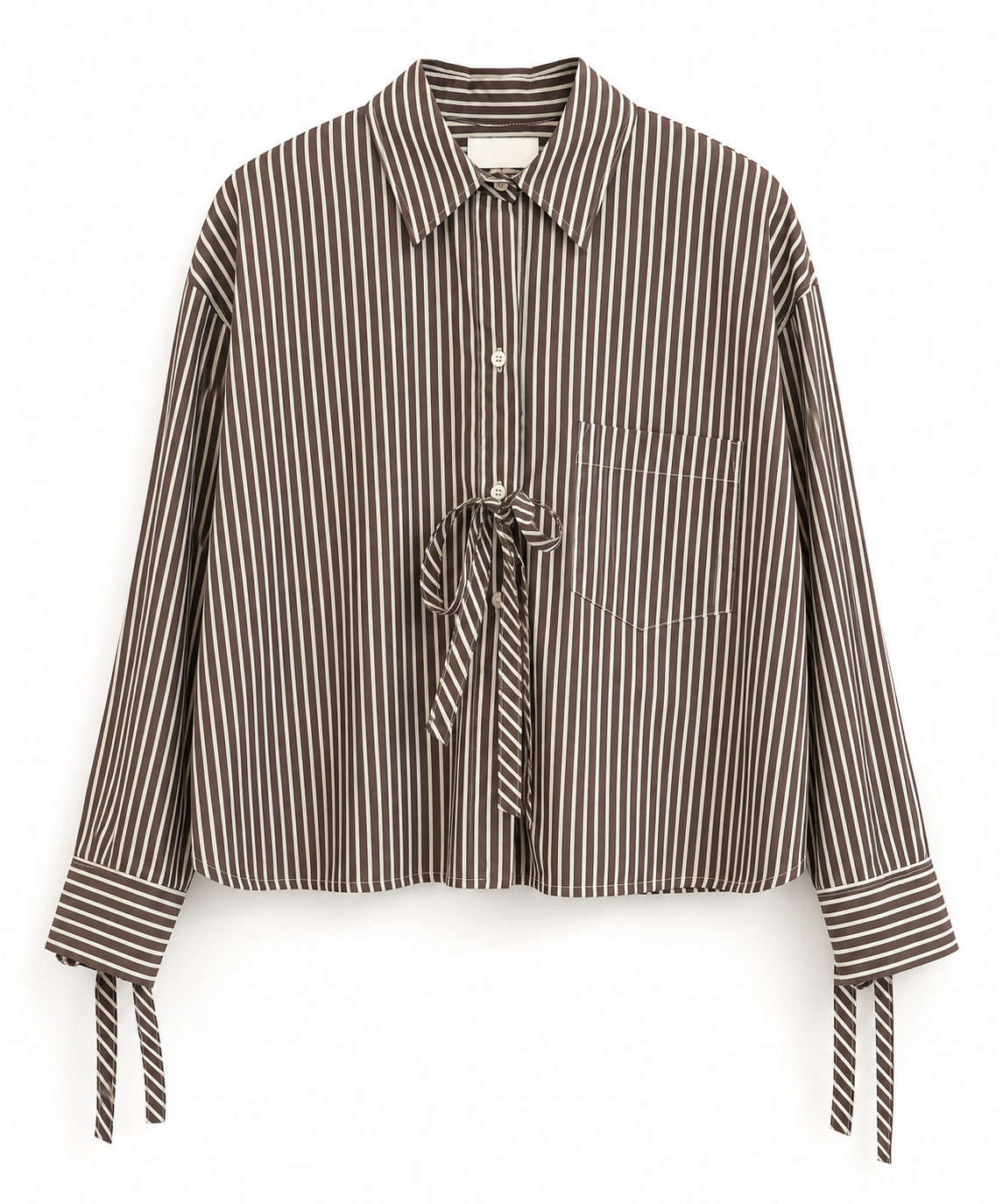 Camicia Laboratorio a righe marroni