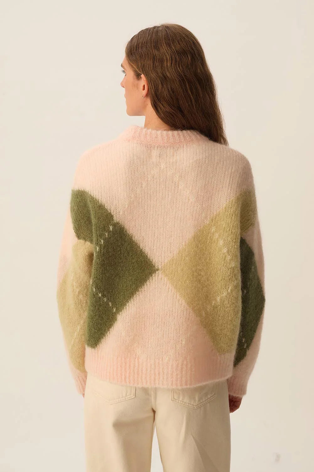 Maglione Des Petits Hauts Bretzel argyle poudre