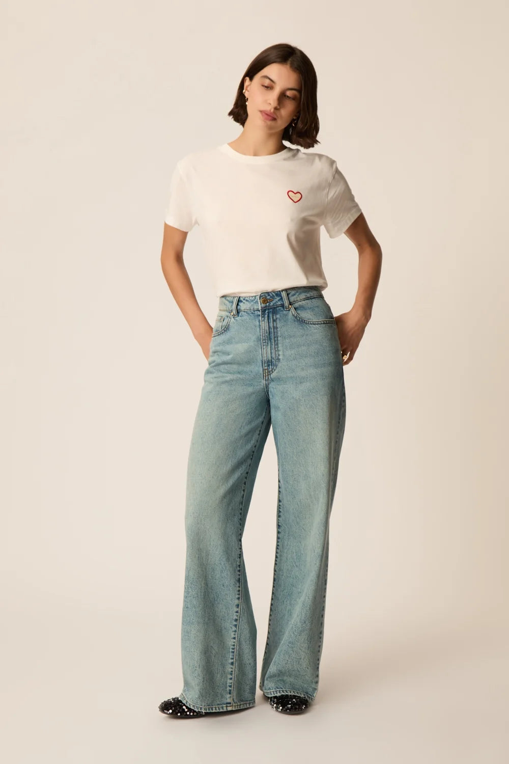 Jeans Des Petits Hauts Louela bleach vintage