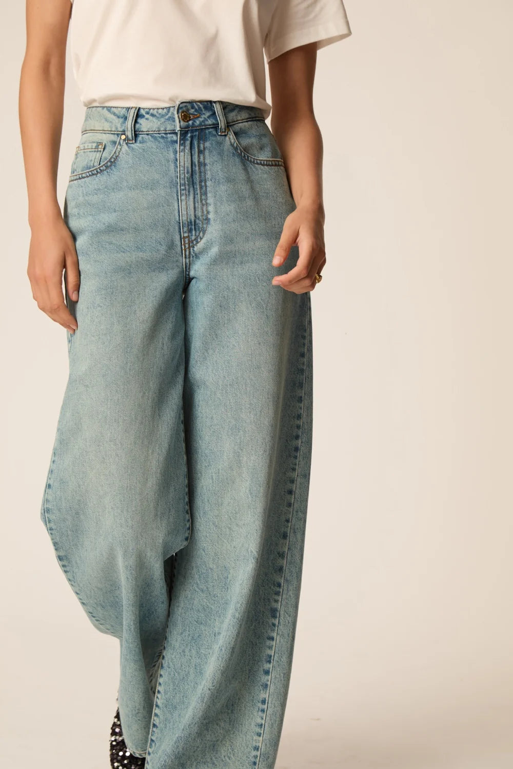 Jeans Des Petits Hauts Louela bleach vintage