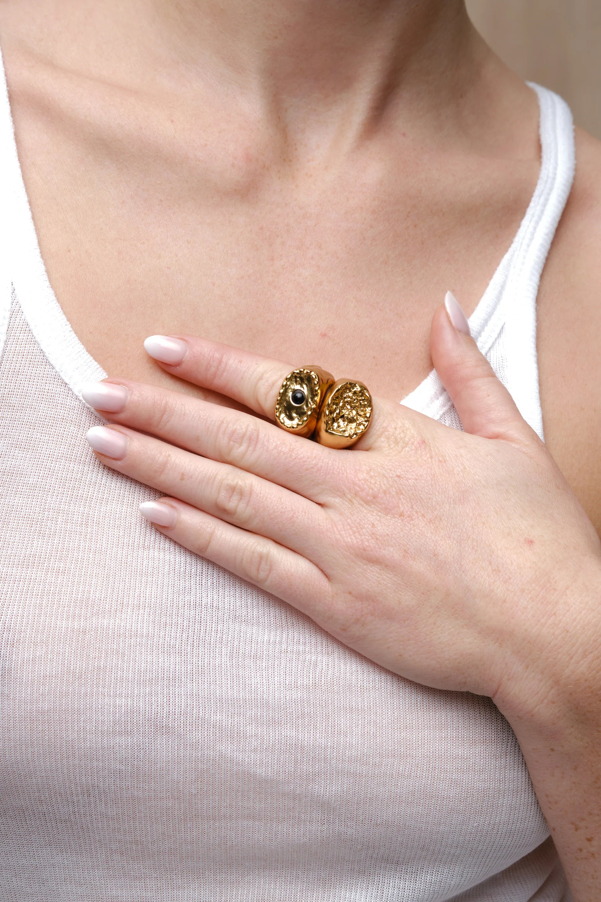 Anello Outerin Antique Ring Black Gold