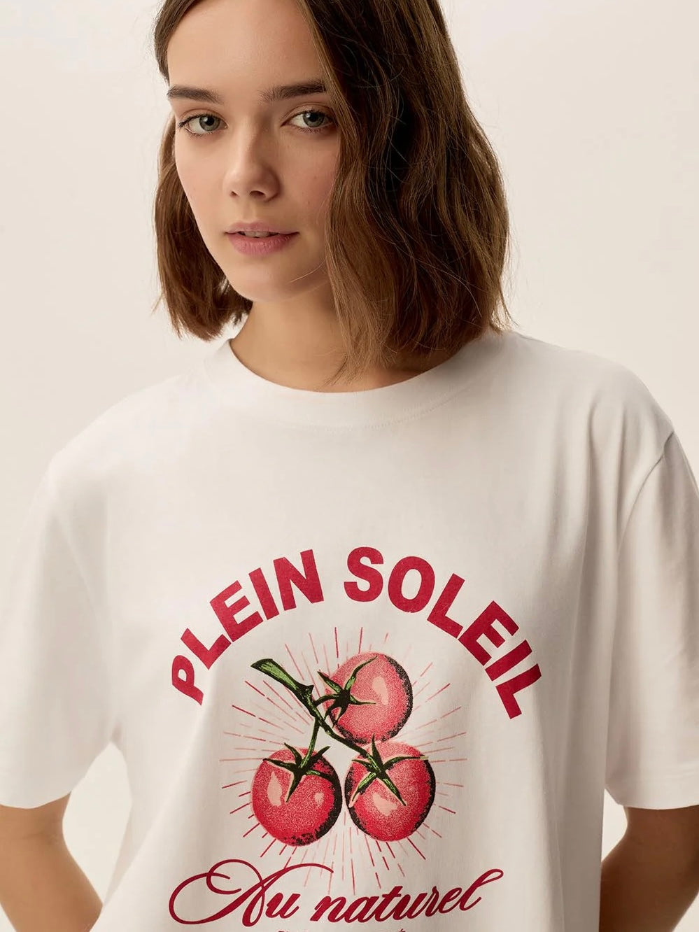 T-shirt Des Petits Hauts Jerem ecru tomato