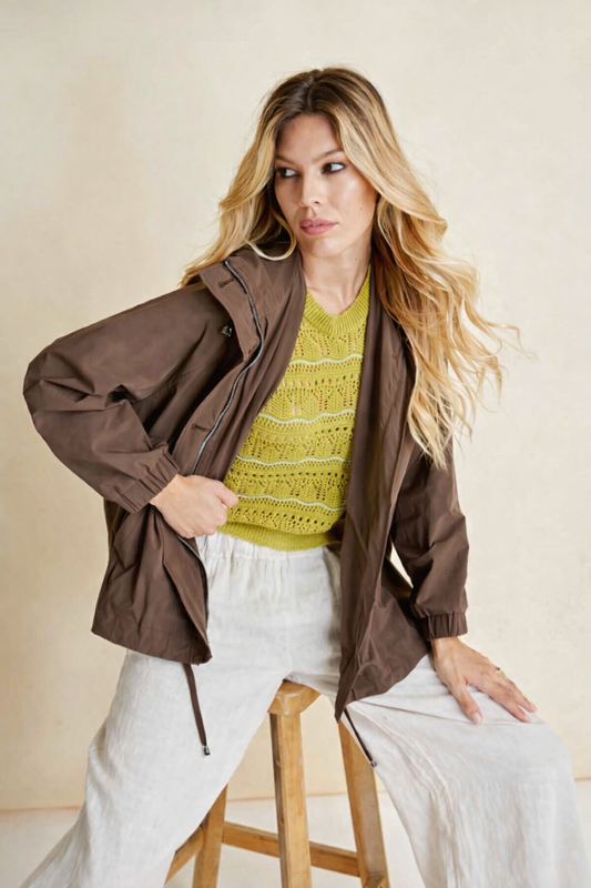 Giacca Flirt parka marrone tecnico