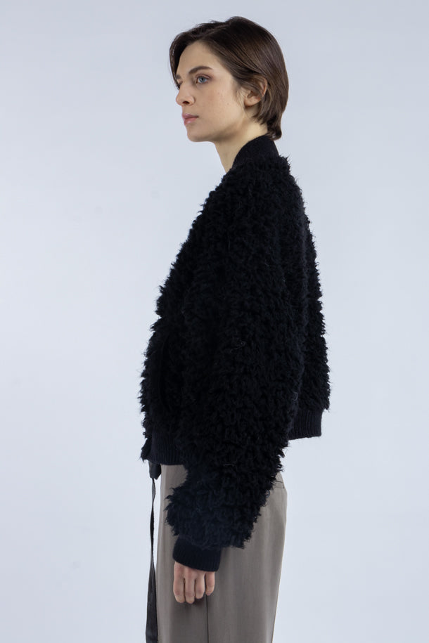 Giaccone Phisique Du Role bomber eco pelliccia nero