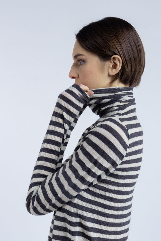 Maglia Phisique Du Role dolcevita a righe antracite