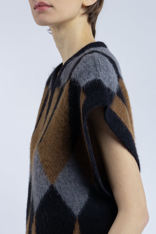 Gilet Phisique Du Role jacquard geometrico