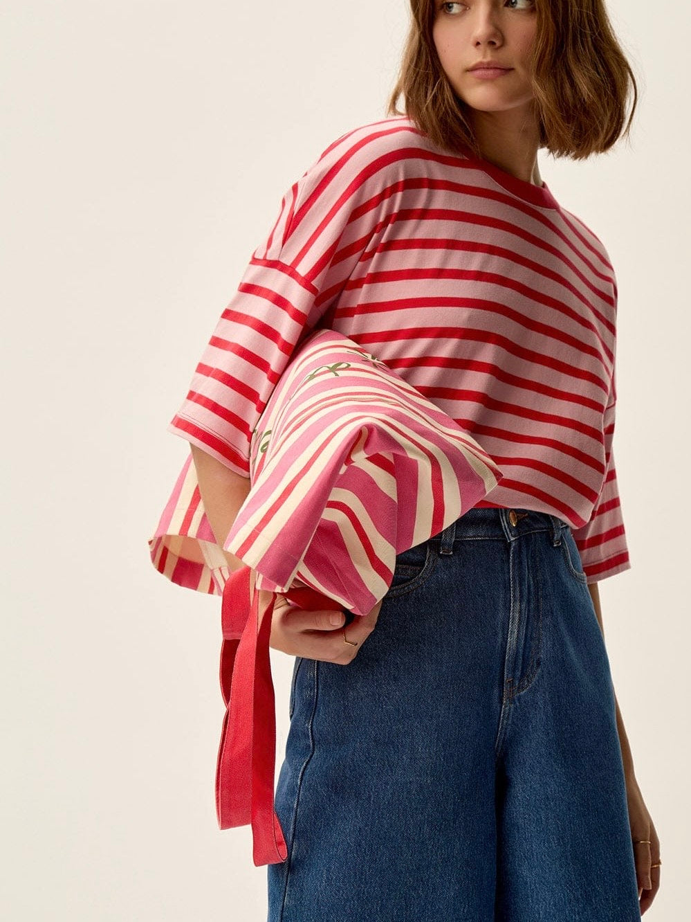 T-shirt Des Petits Hauts Josy Bubble/Tomato
