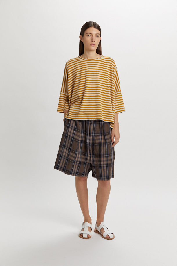 T-shirt Phisique Du Role over righe cognac