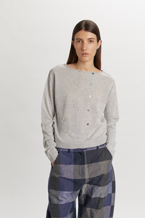 Maglia Phisique Du Role tromp l'oeil grigio