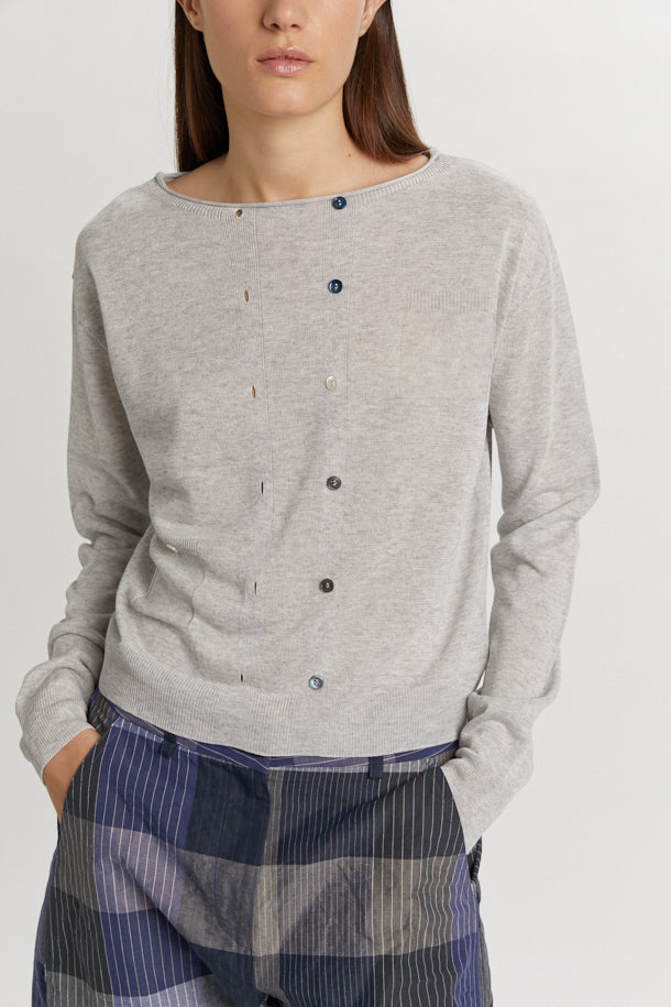 Maglia Phisique Du Role tromp l'oeil grigio