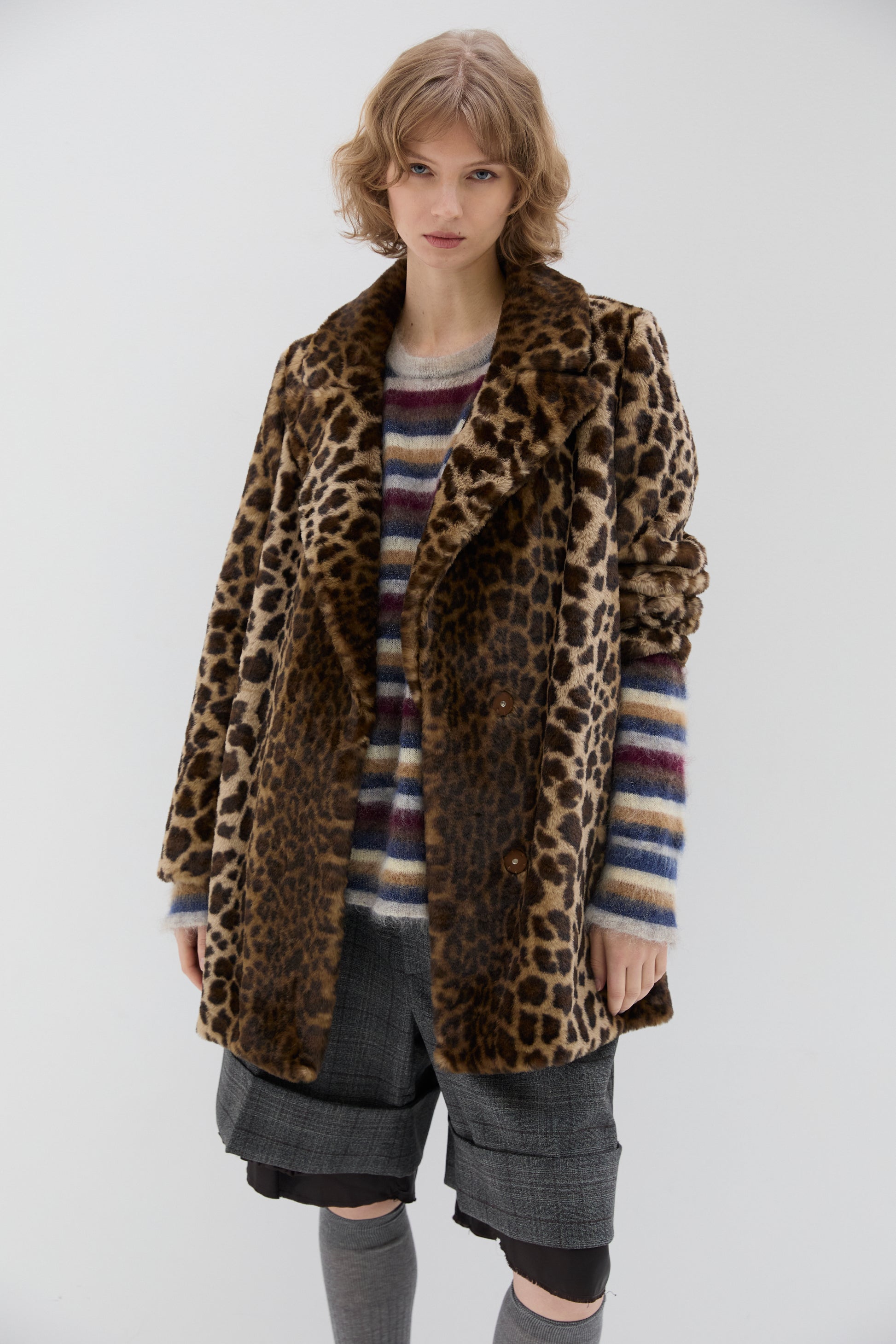 Pelliccia Phisique Du Role midi leopard
