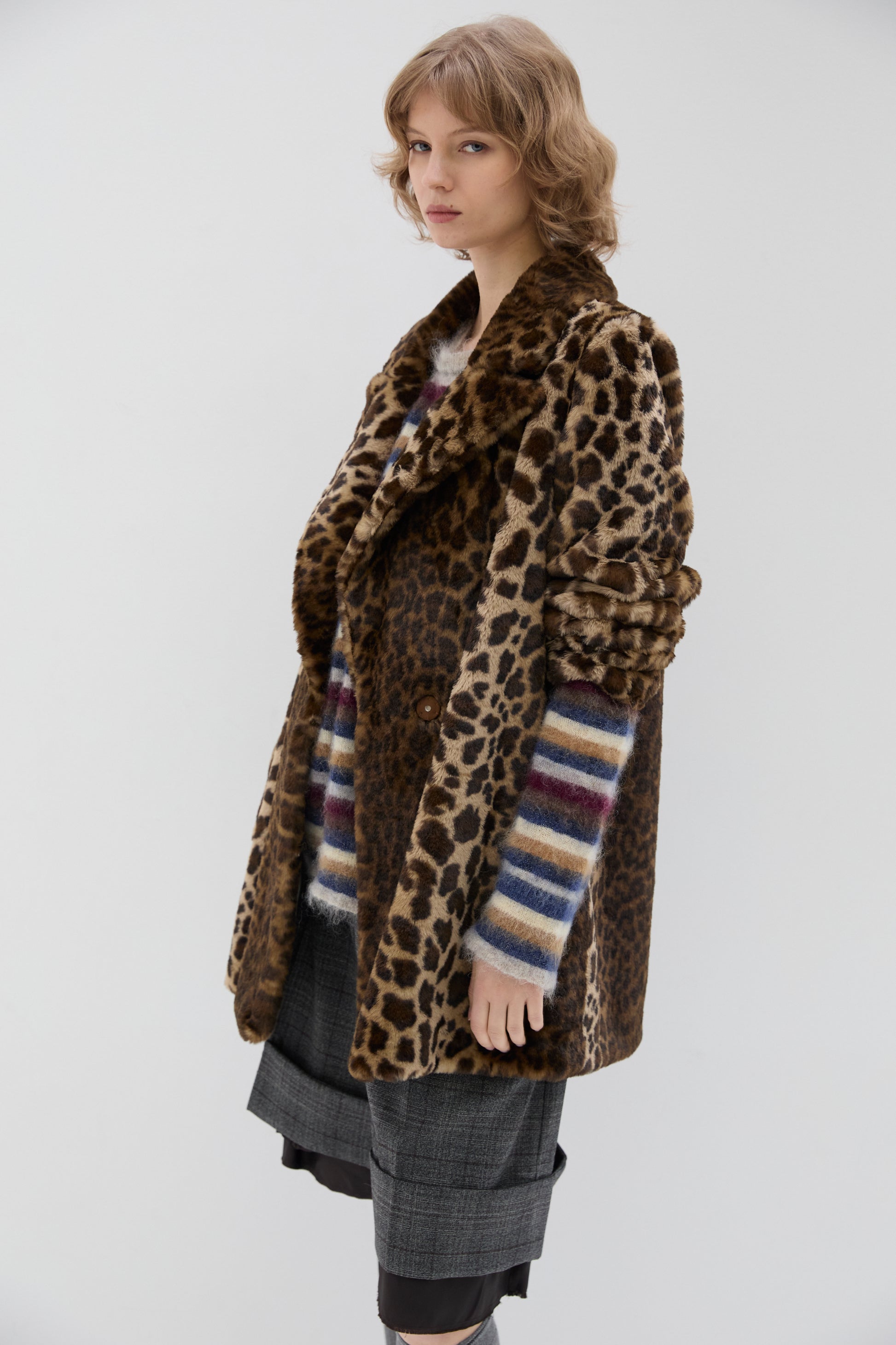 Pelliccia Phisique Du Role midi leopard