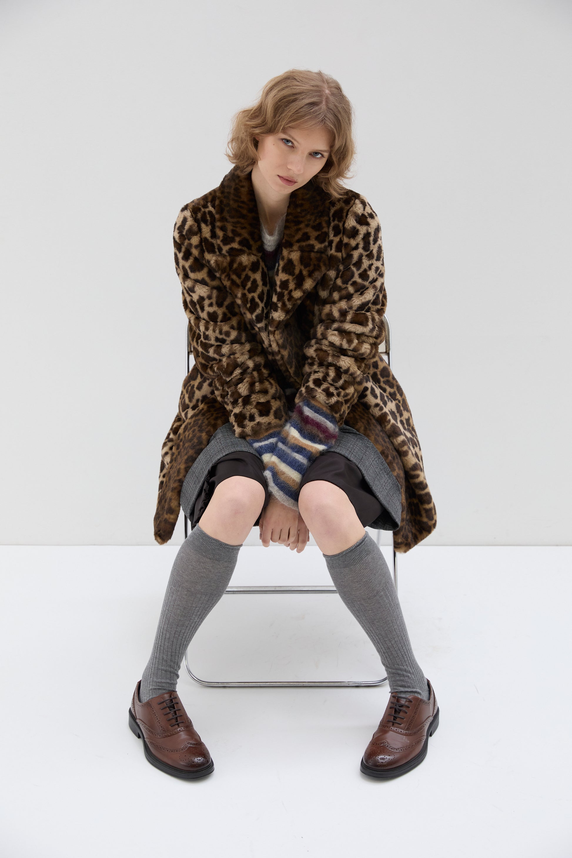 Pelliccia Phisique Du Role midi leopard