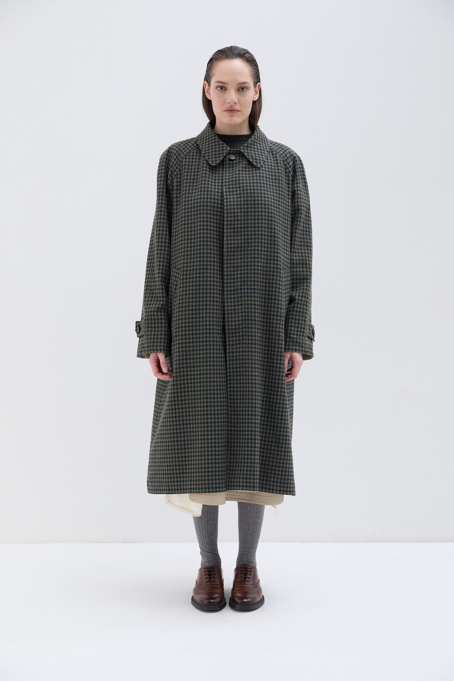 Cappotto Phisique Du Role reversibile pied de poule green