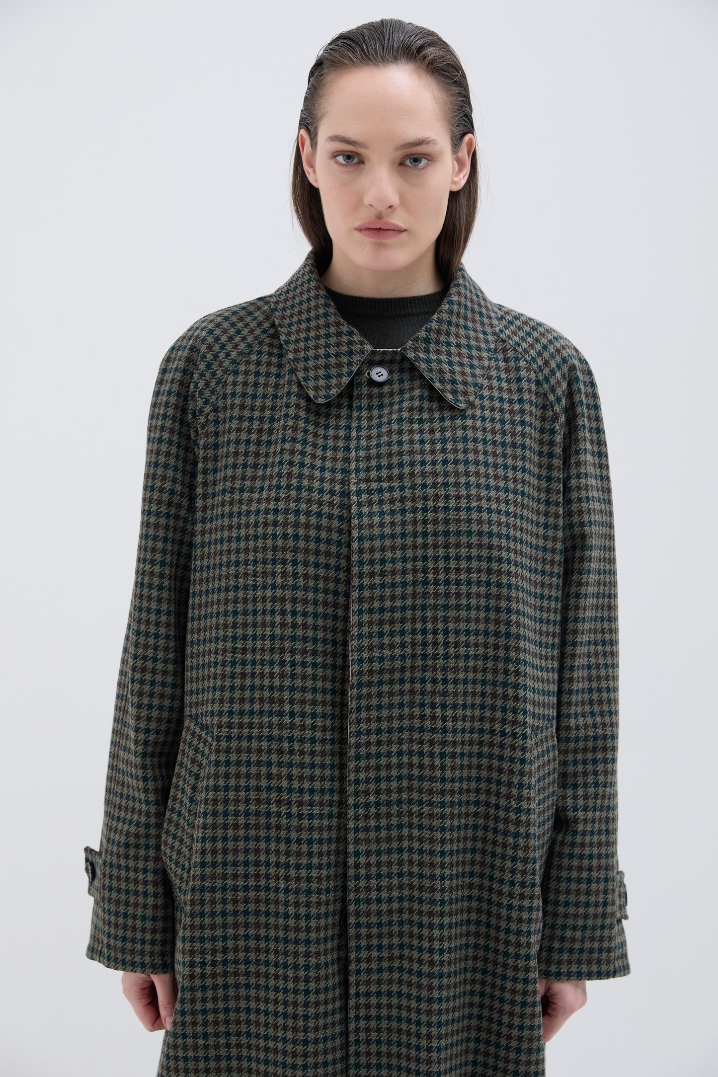 Cappotto Phisique Du Role reversibile pied de poule green
