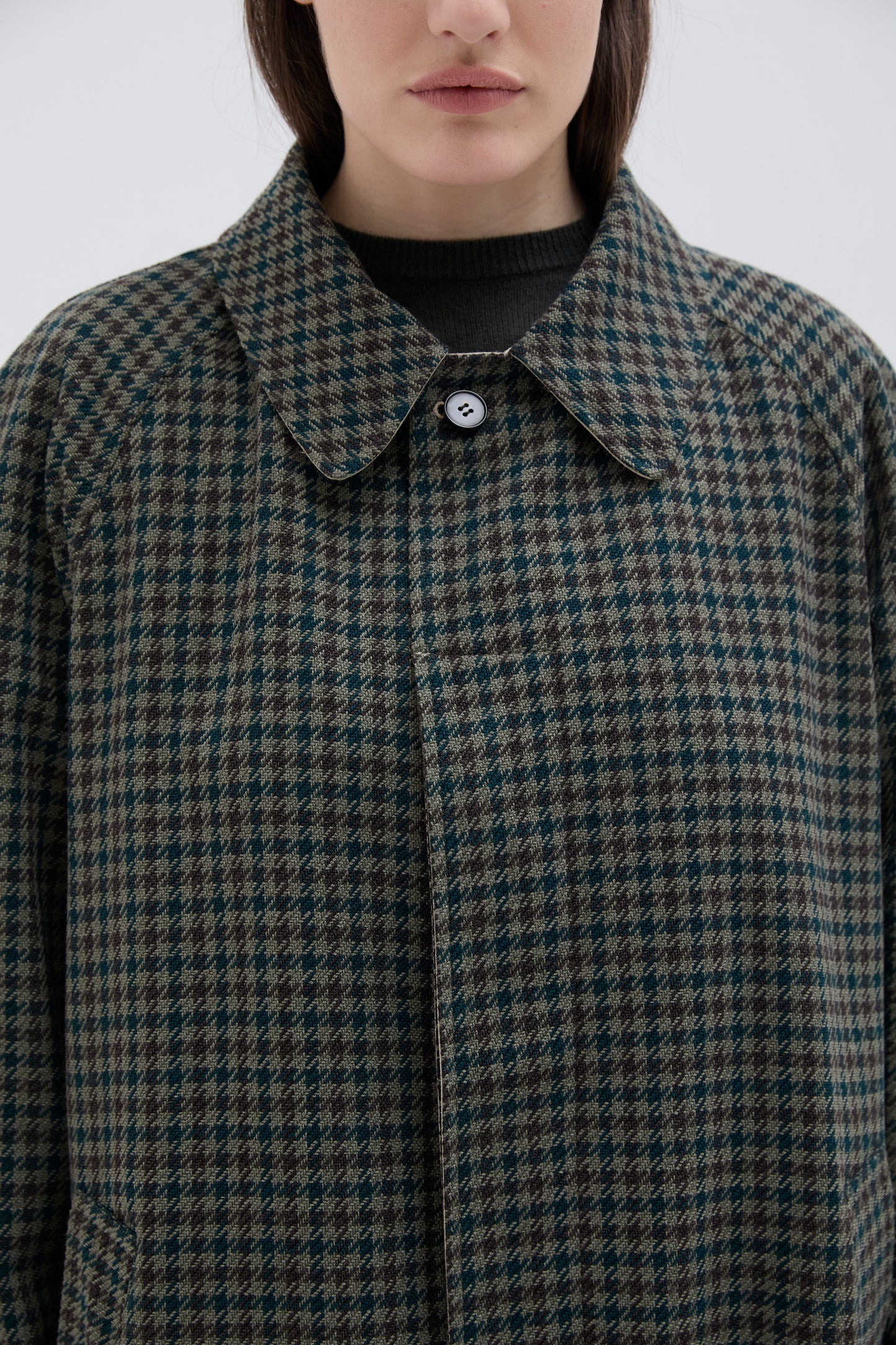Cappotto Phisique Du Role reversibile pied de poule green