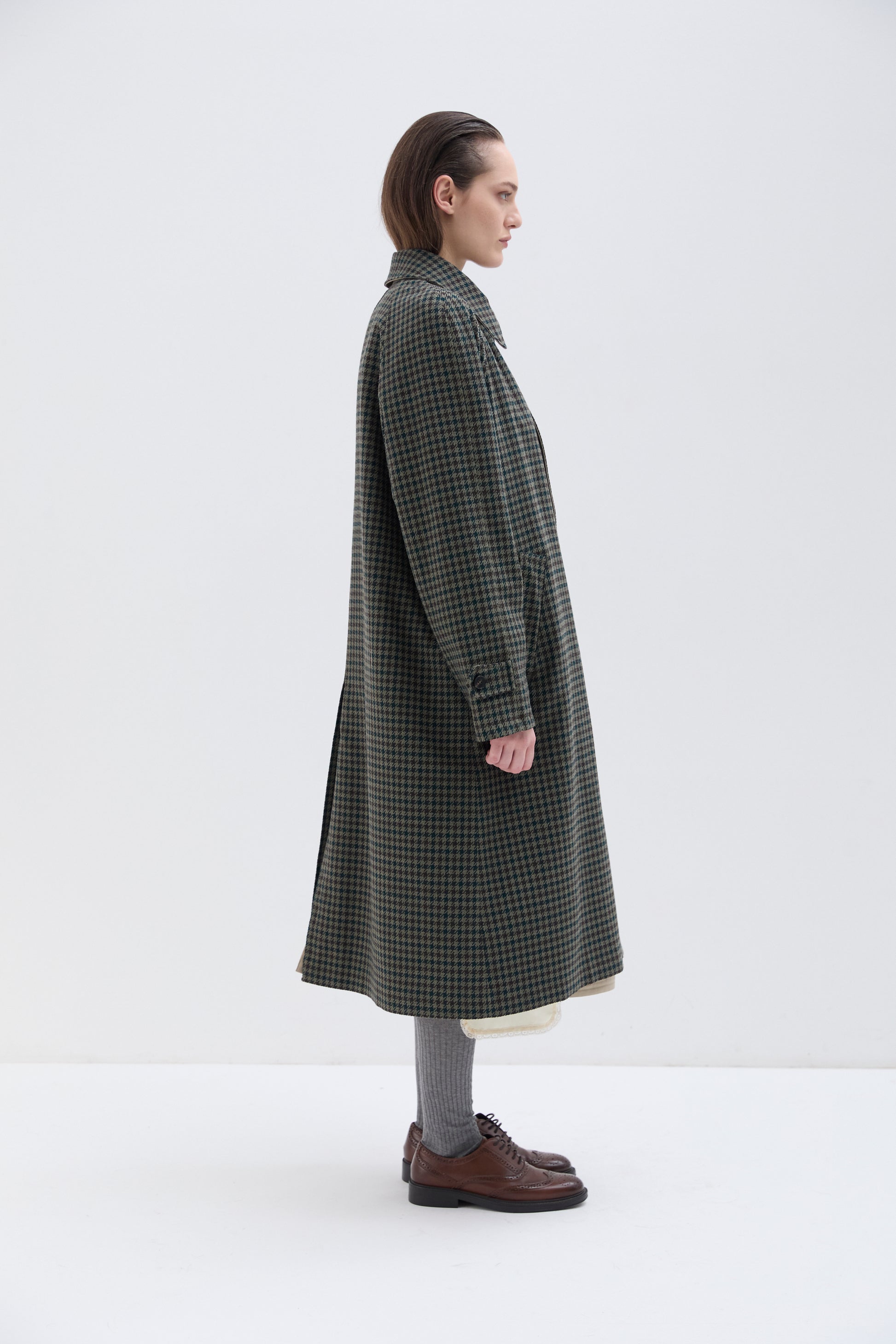 Cappotto Phisique Du Role reversibile pied de poule green