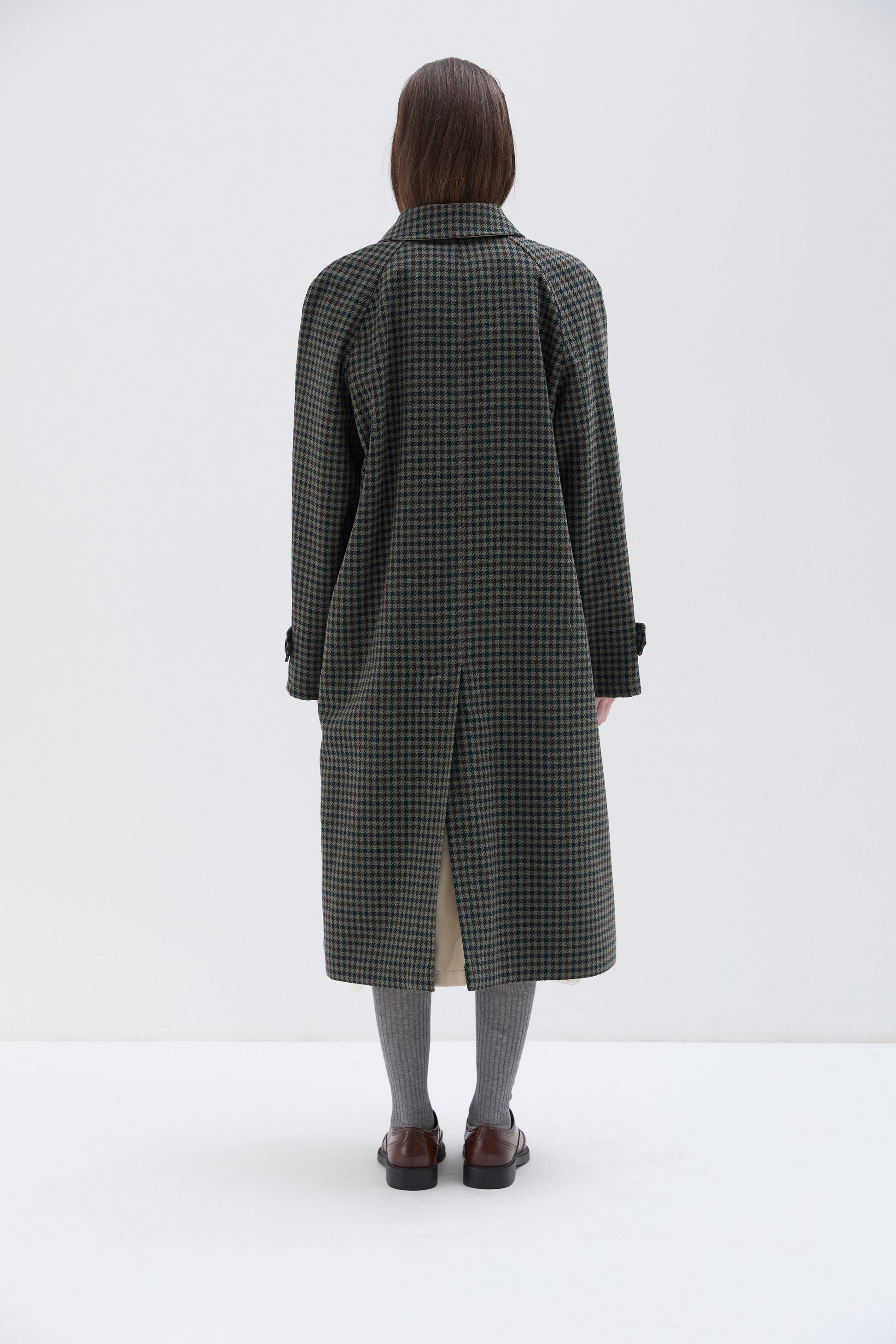 Cappotto Phisique Du Role reversibile pied de poule green