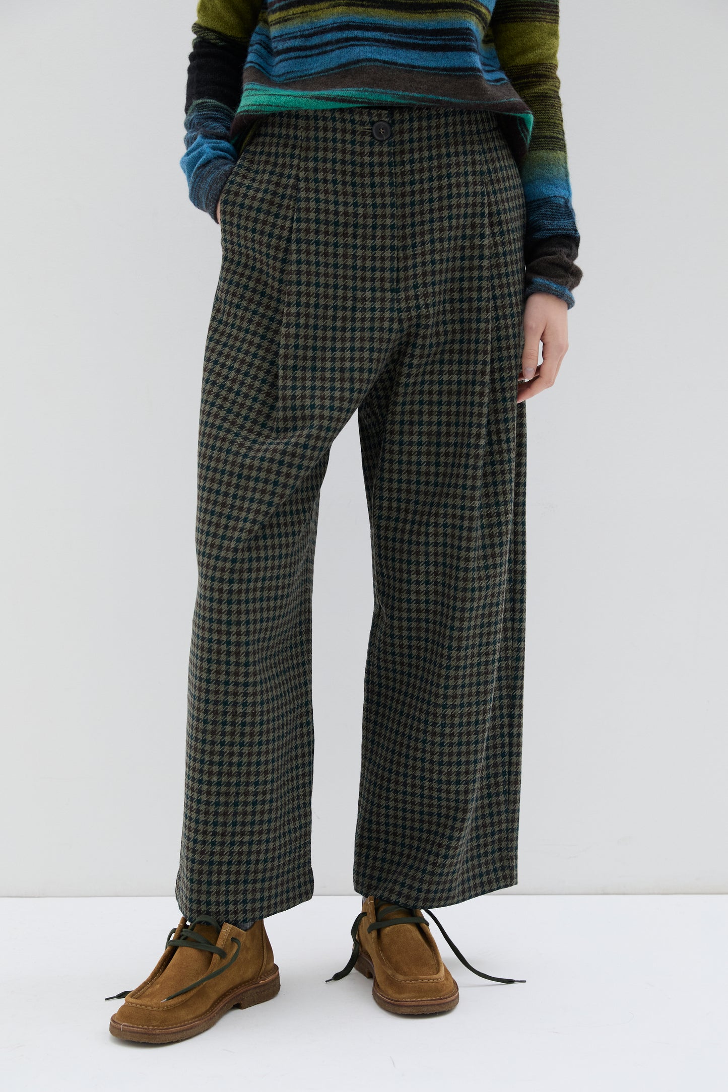 Pantalone Phisique Du Role Tokyo pied de poule green