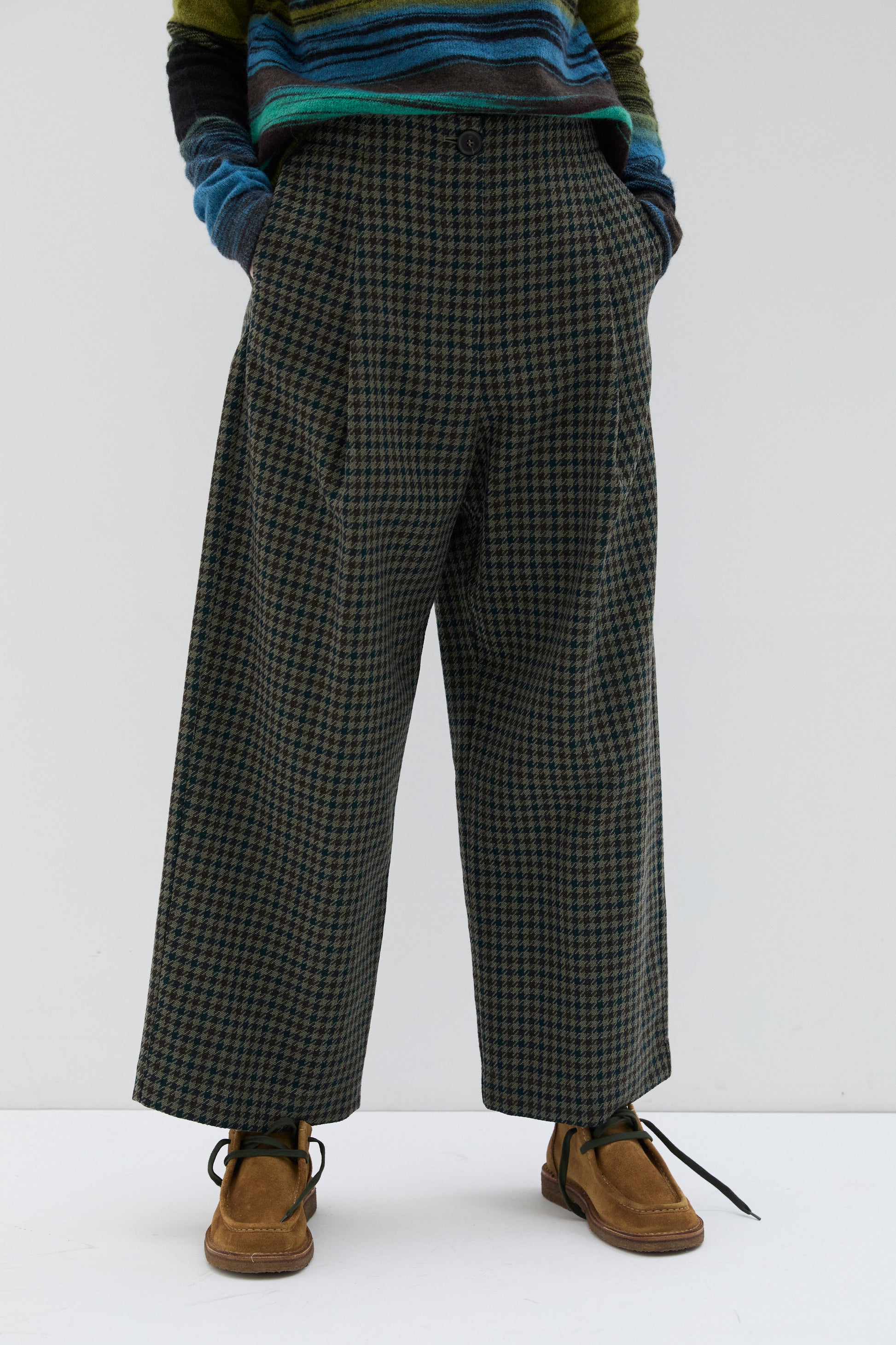 Pantalone Phisique Du Role Tokyo pied de poule green
