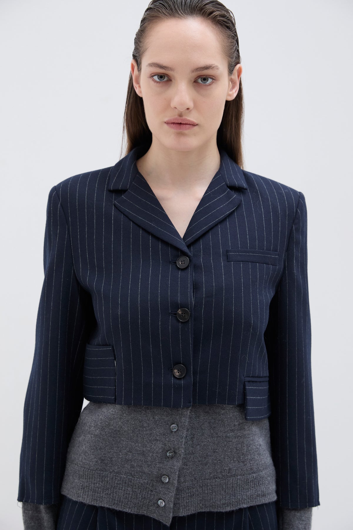 Giacca Phisique Du Role gessato blu
