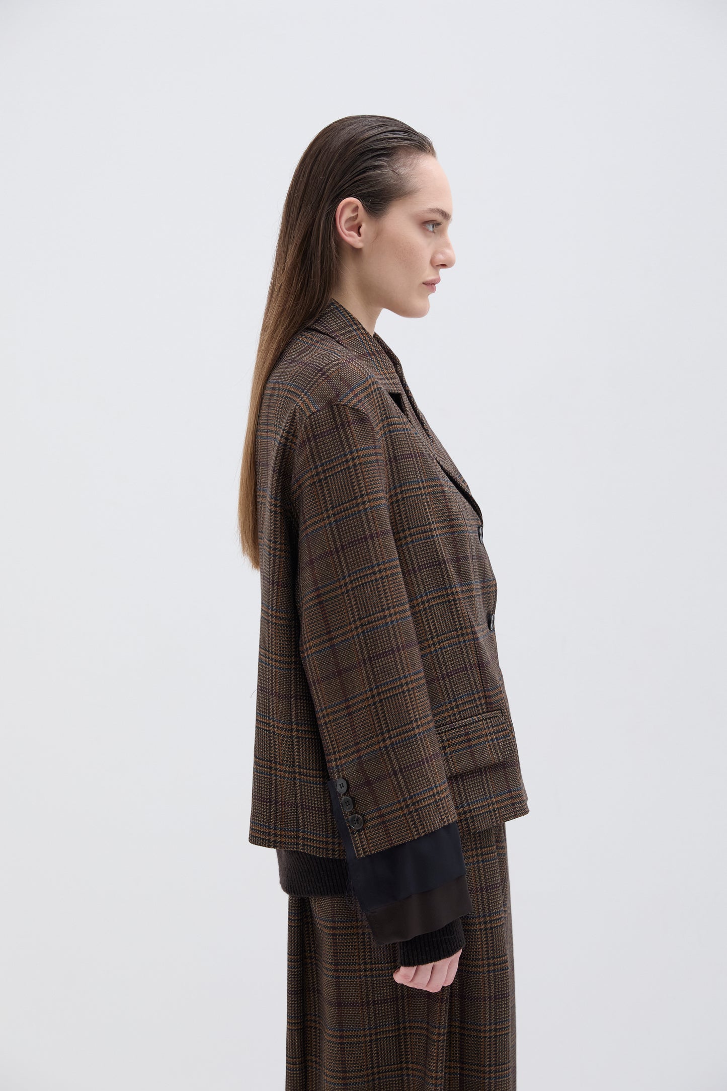 Giacca Phisique Du Role tartan wine