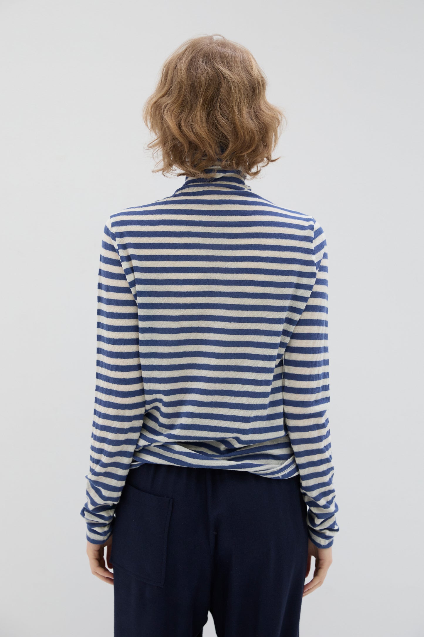 Maglia Phisique Du Role dolcevita a righe blue jeans