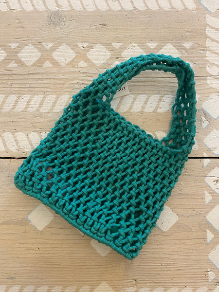 Borsa Love Stories crochet green