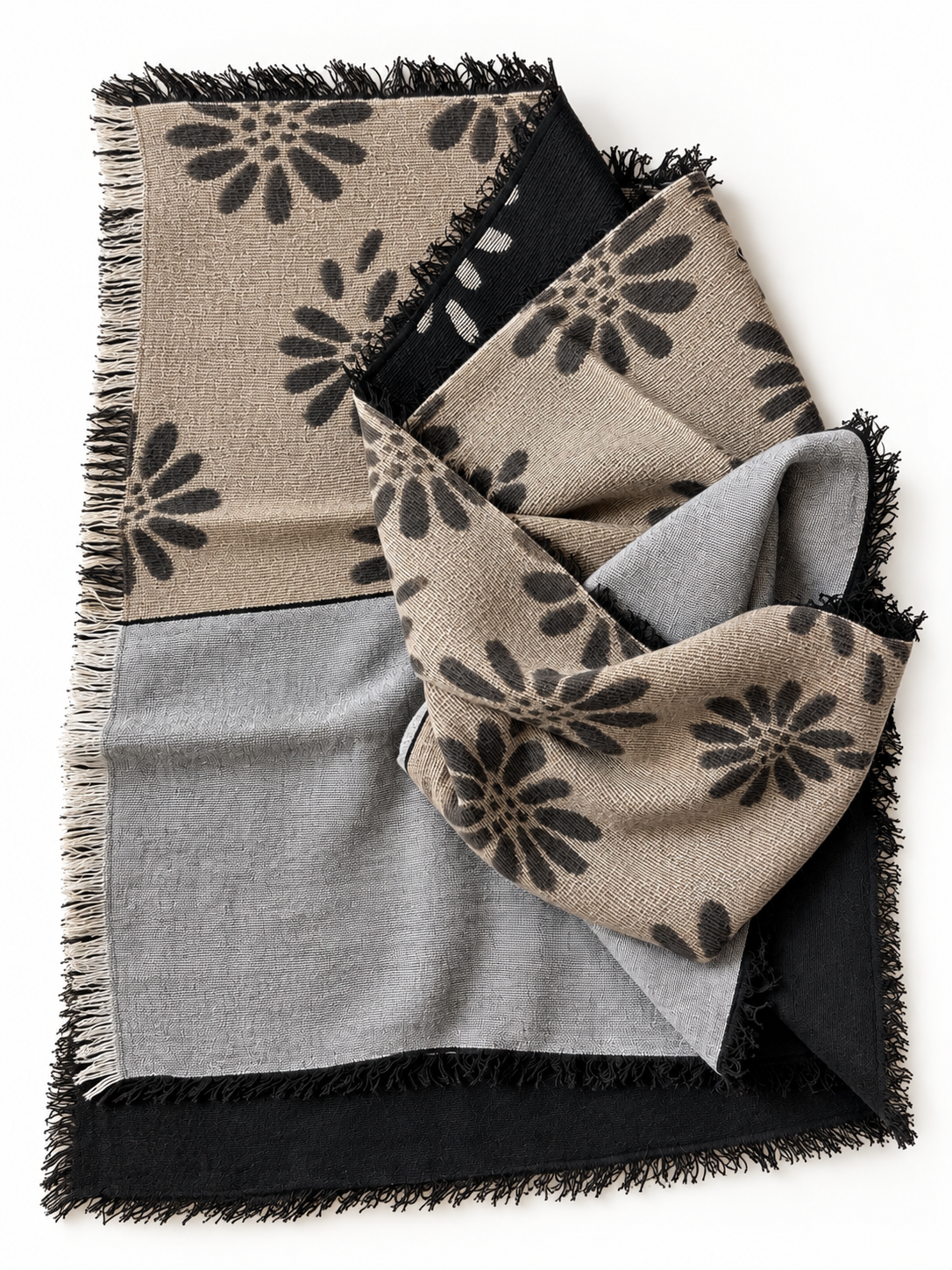 Sciarpa Flirt fiore nero