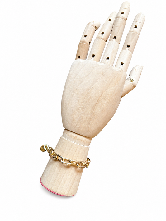 Bracciale Emmevi alluminio catena oro