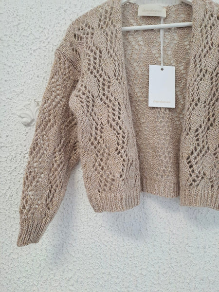 Cardigan Chiara Bertani lurex beige