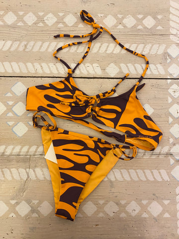 Costume Mimì à la Mer bikini Isabella astratto arancio