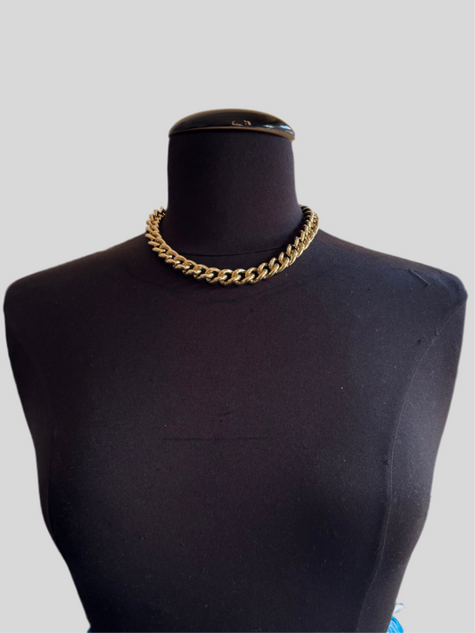 Collana Emmevi catena alluminio dorata