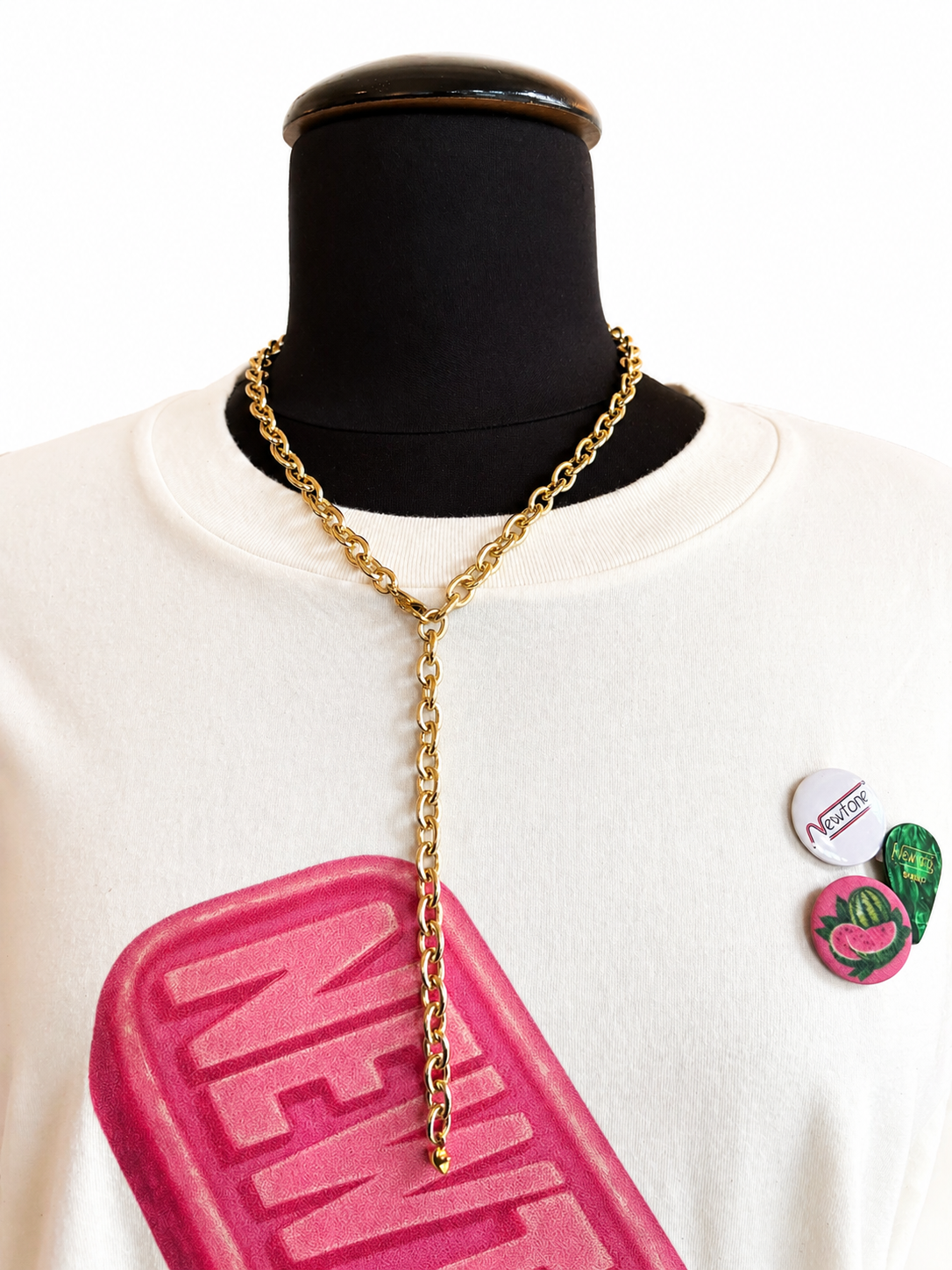 Collana Emmevi alluminio catena lunga oro