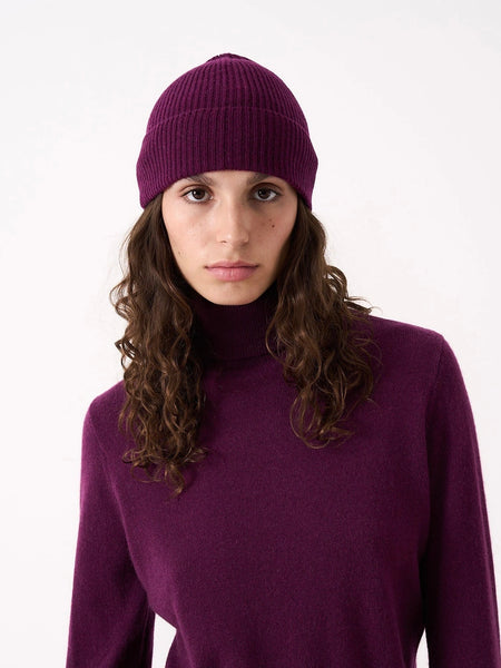 Berretto Absolut Cashmere Maeve Eggplant