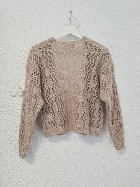 Cardigan Chiara Bertani lurex beige