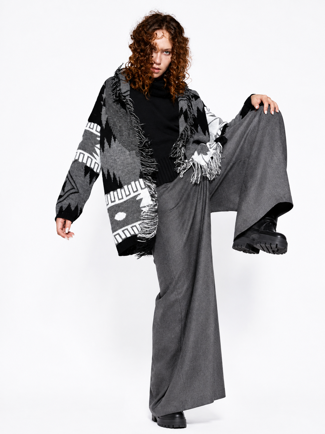 Gonna pantalone Flirt flanella grigia