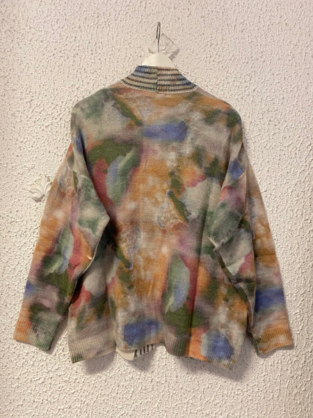 Cardigan Flirt camouflage tie dye