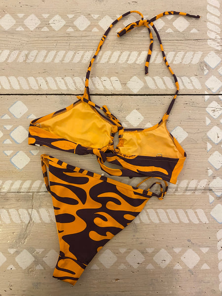 Costume Mimì à la Mer bikini Isabella astratto arancio
