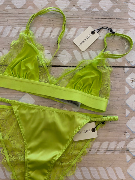 Bralette Love Stories Love Lace lime