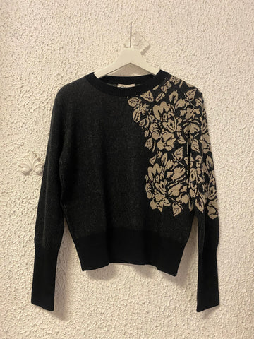 Maglione Flirt jacquard fiori spalla