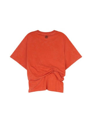 T-shirt Tela Wrap/Print arancio