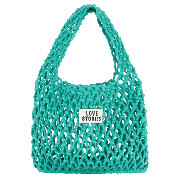 Borsa Love Stories crochet green