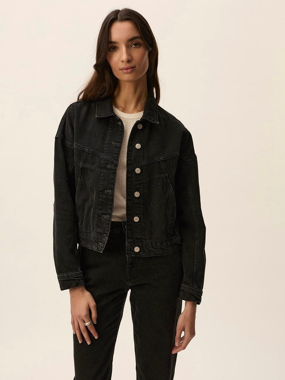 Giacca Des Petits Hauts Lova2 Denim nero