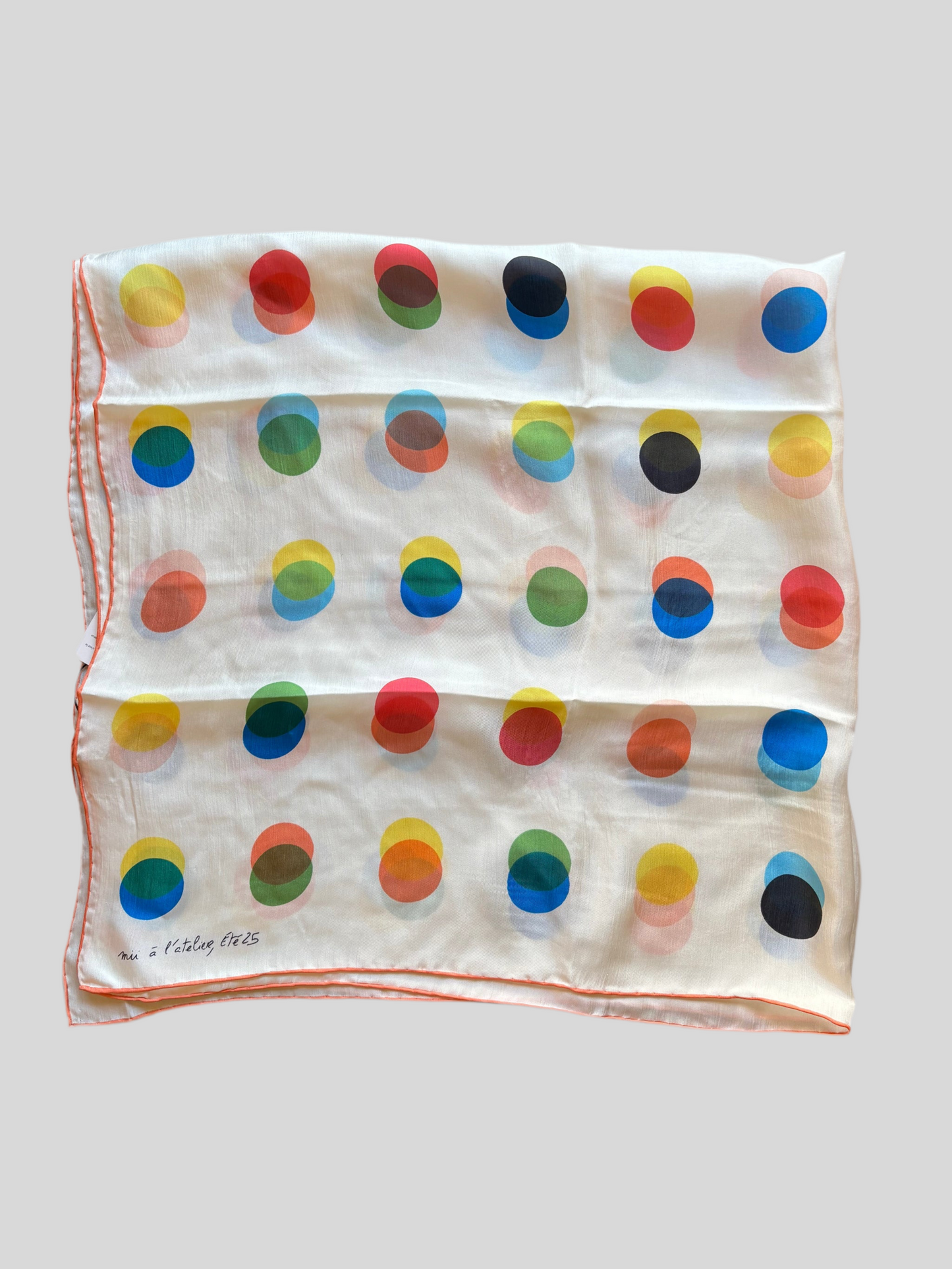 Foulard Mii Collection Le Nuancier a Pois multicolore seta