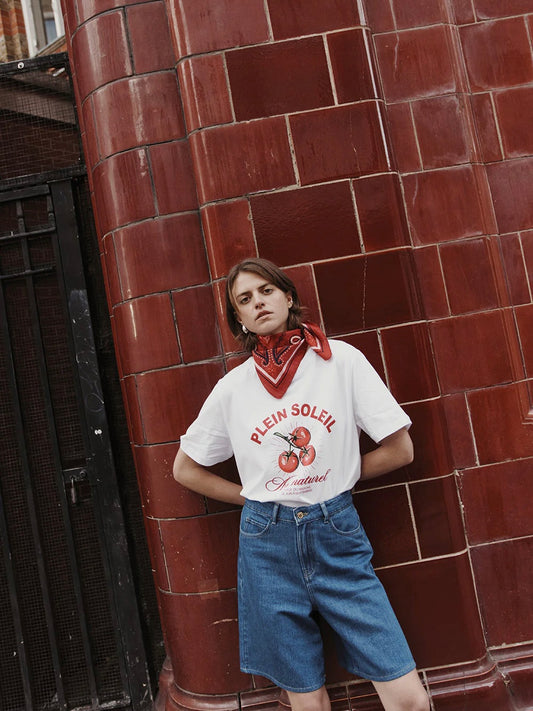 T-shirt Des Petits Hauts Jerem ecru tomato